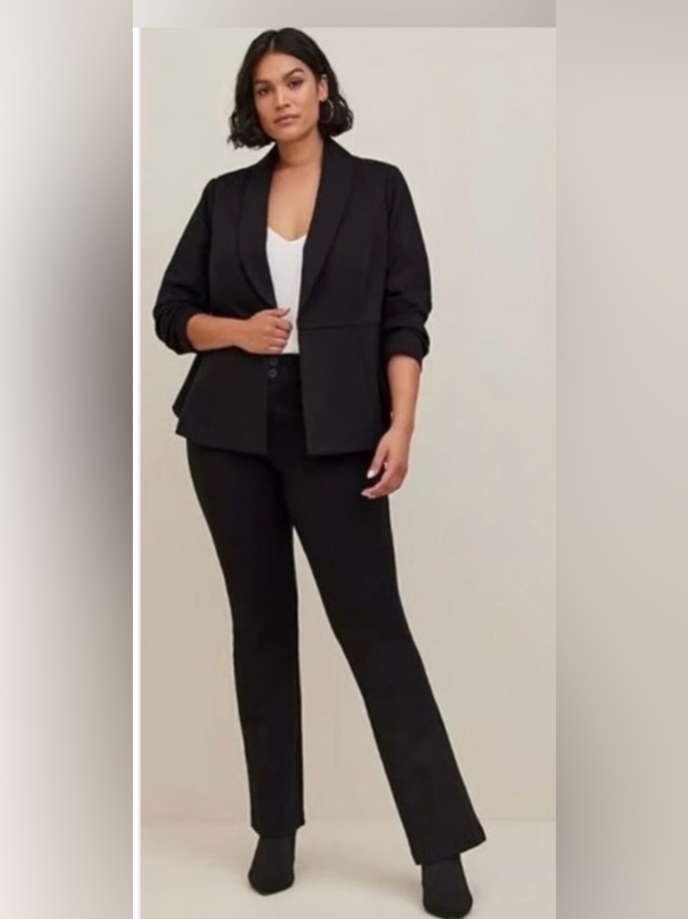 Torrid Studio Cupro Single Button Blazer (Deep Black) size 1
